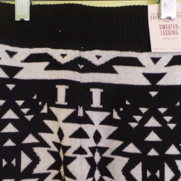 NWT Junior's SO High-Waisted Sweater Leggings Elastic waist ribbed - Picture 7 of 8